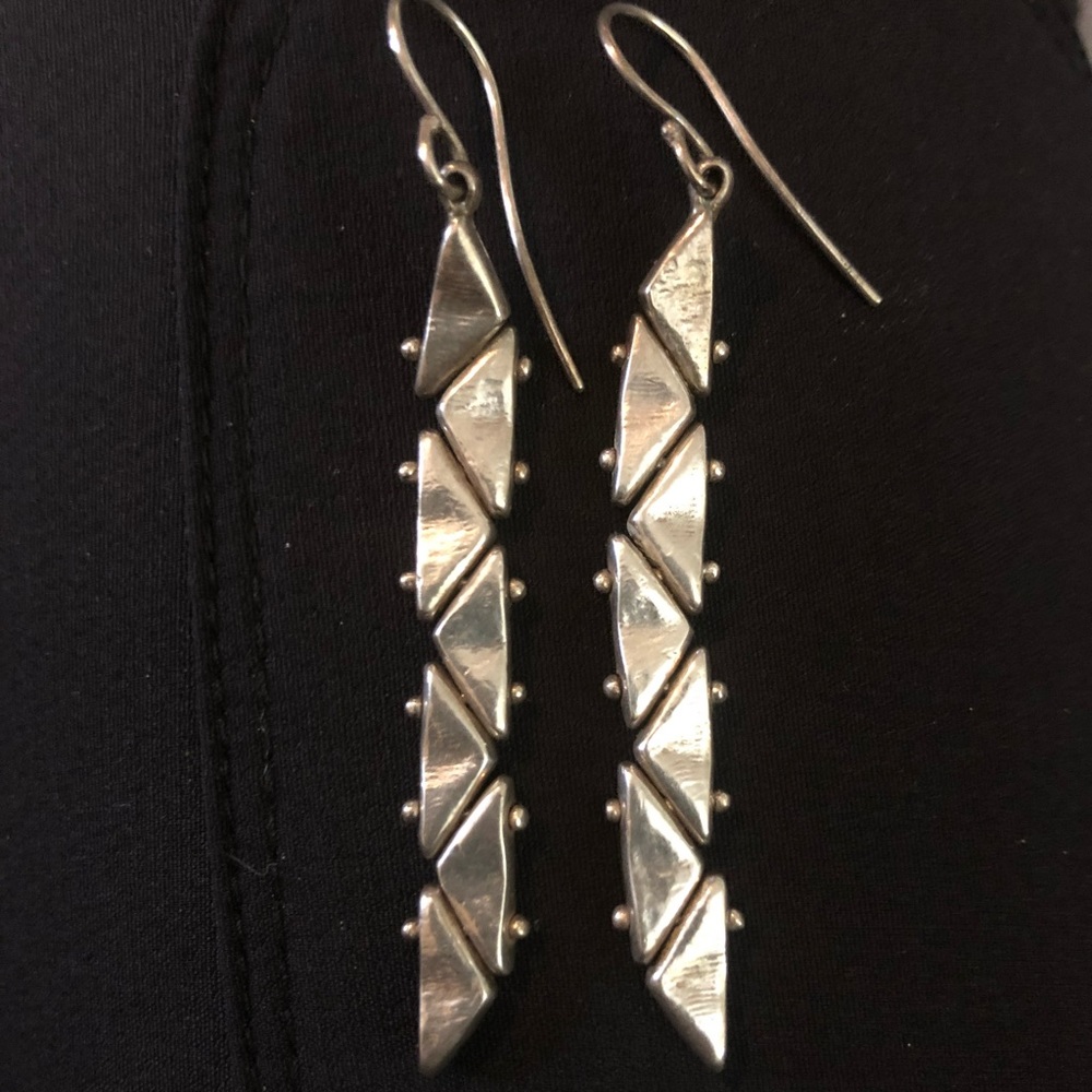 Jill Platner drip earrings sterling silver 1.25”
